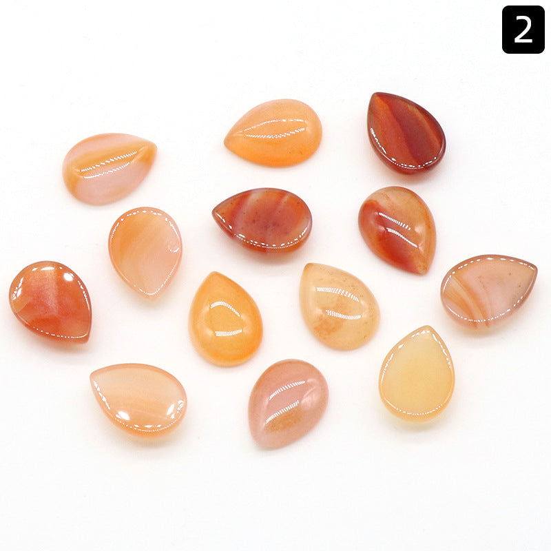 Water Drop Ring Surface Natural Crystal Single Curved Surface Geometric