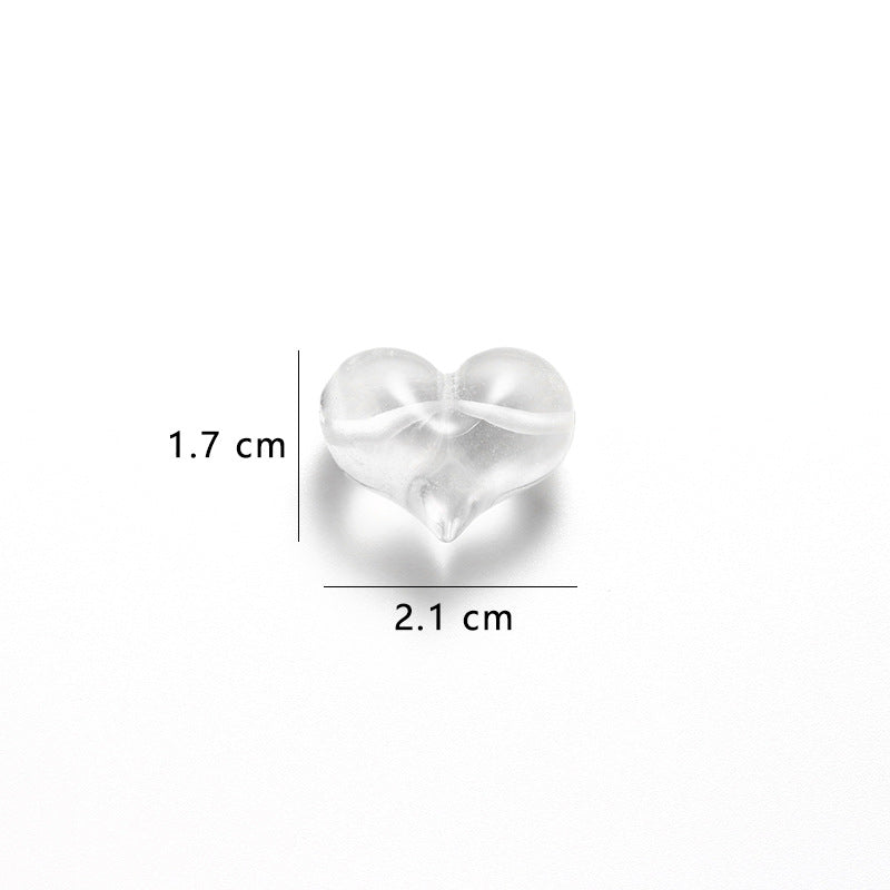 Pure Natural White Crystal Love Peach Shape Without Dyeing