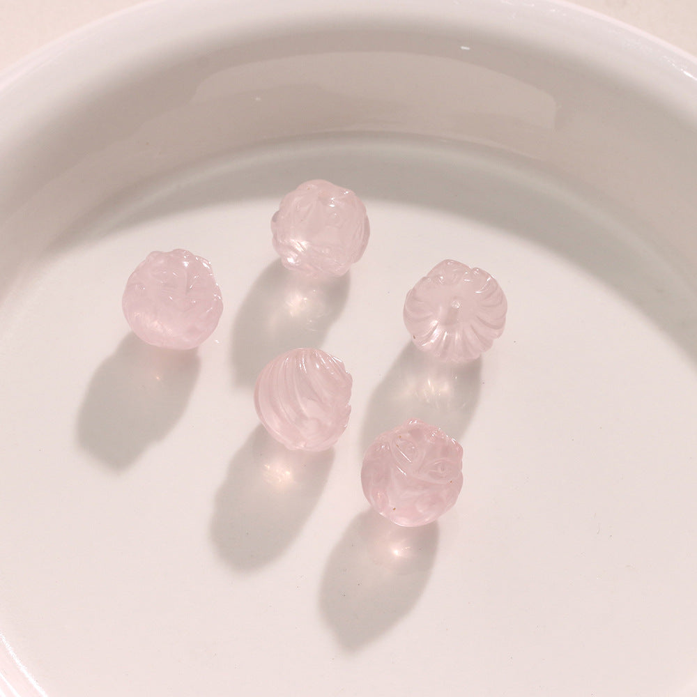 Natural Powder Crystal Ball Fox Loose Beads