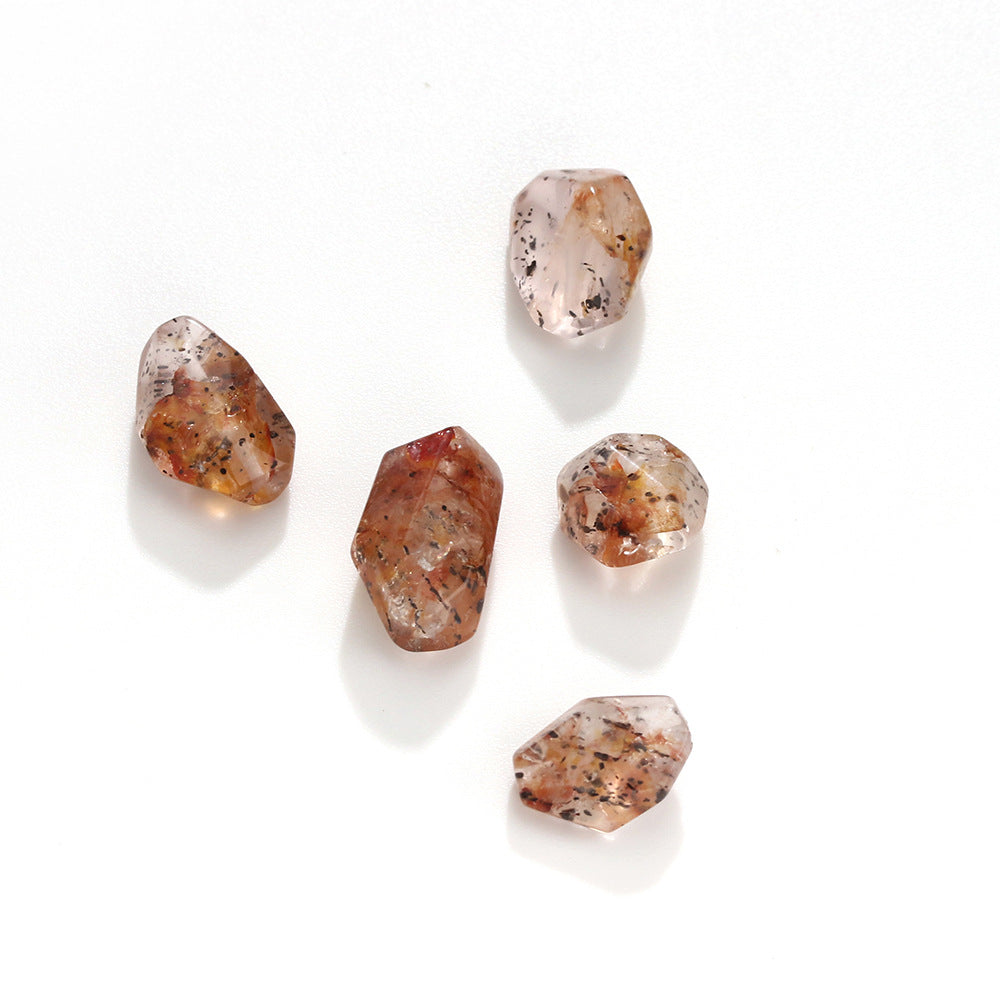 Natural Black Strawberry Crystal with Rough Stone Parts