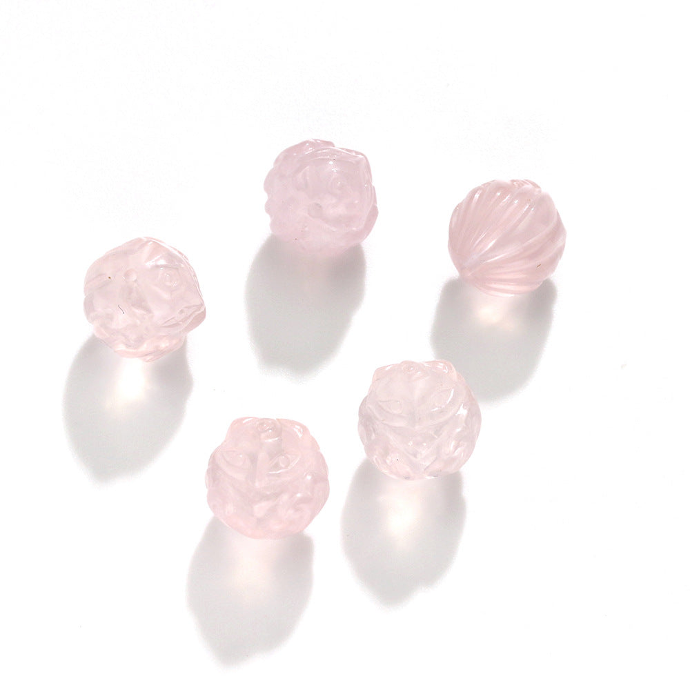 Natural Powder Crystal Ball Fox Loose Beads