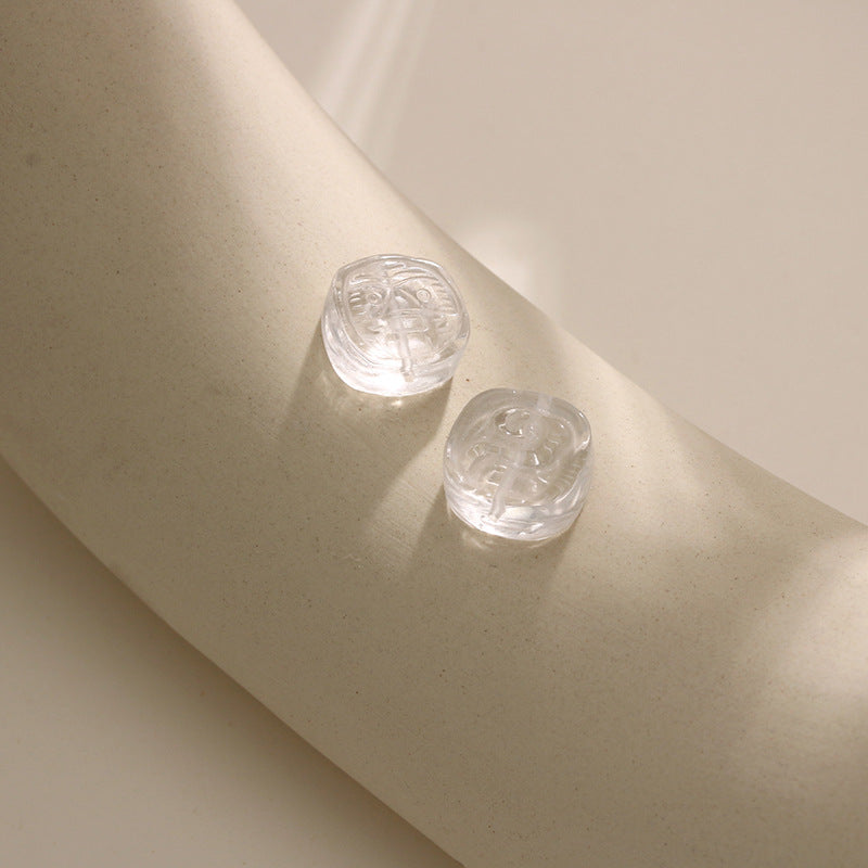 Natural White Crystal Zakiram Loose Beads Non-dyeing DIY Bracelet Braided Rope Material