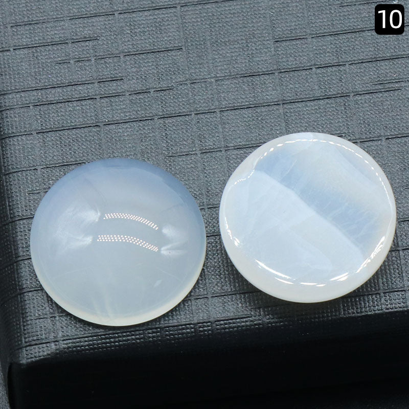 Round Ring Surface Natural Crystal Single Curved Surface Round Geometric