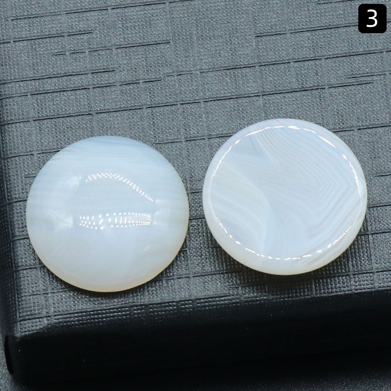 Round Ring Surface Natural Crystal Single Curved Surface Round Geometric