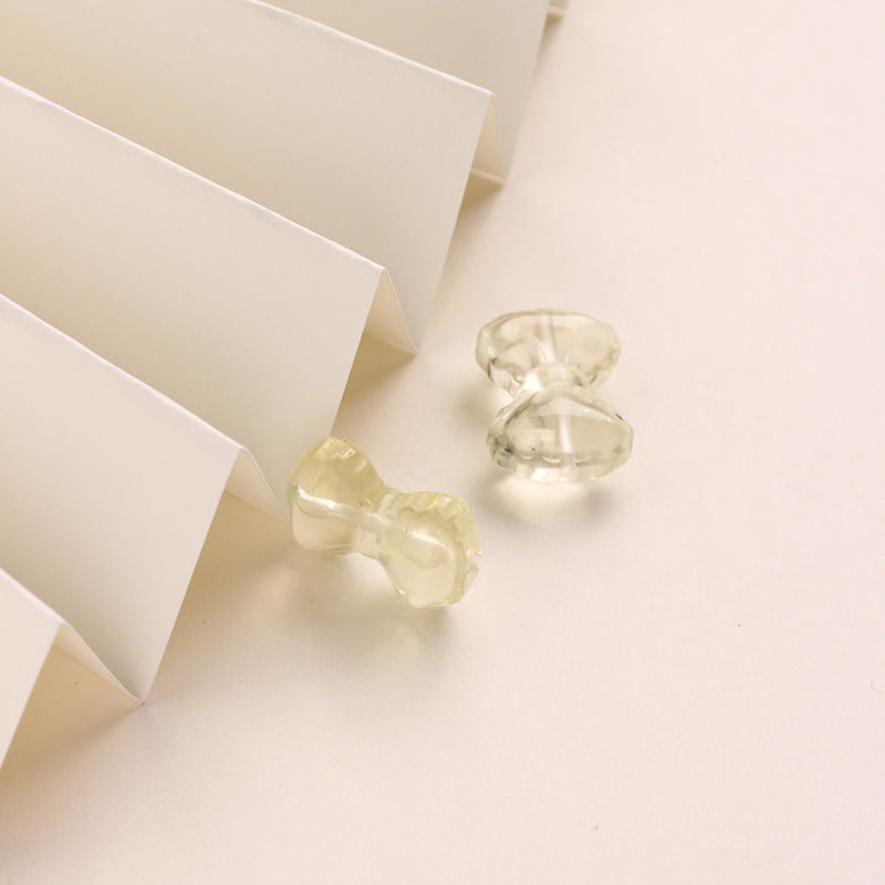 Pure Natural Lemon Citrine Bow Accessories No Dyeing Handmade