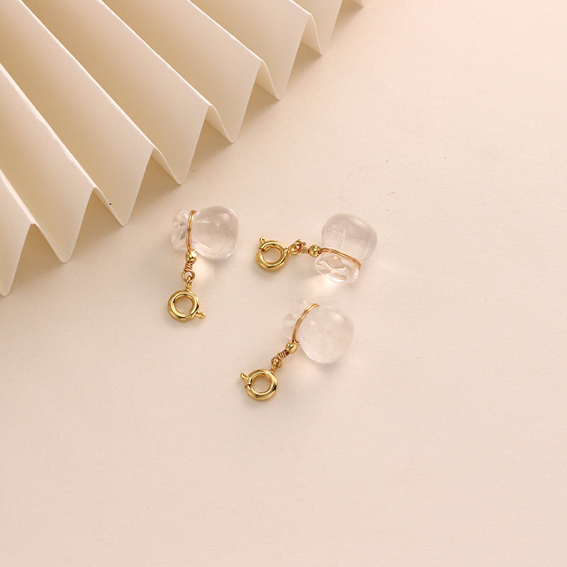 Natural White Crystal Money Bag Dripping Pendant Lucky No Dyeing Beads