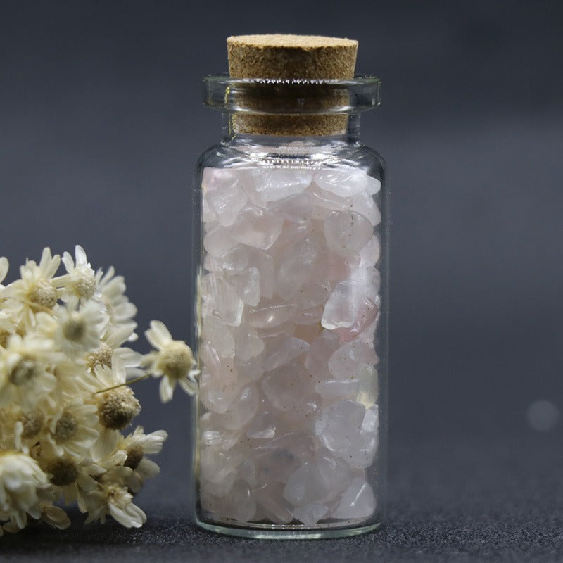 Jade Crystal Agate Gravel Wishing Bottle