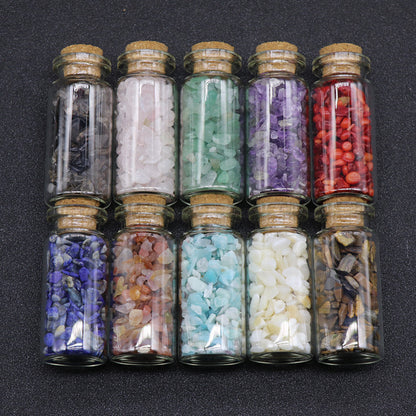 Jade Crystal Agate Gravel Wishing Bottle