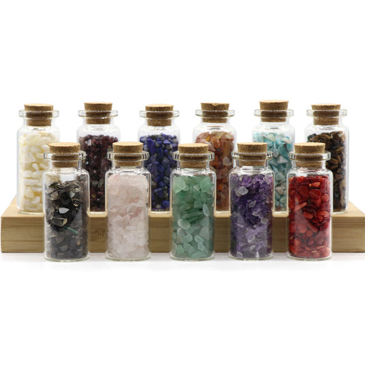 Jade Crystal Agate Gravel Wishing Bottle