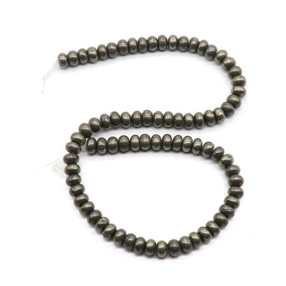 DIY Handmade Jewelry Accessories Material Pyrite Cut Flat Beads