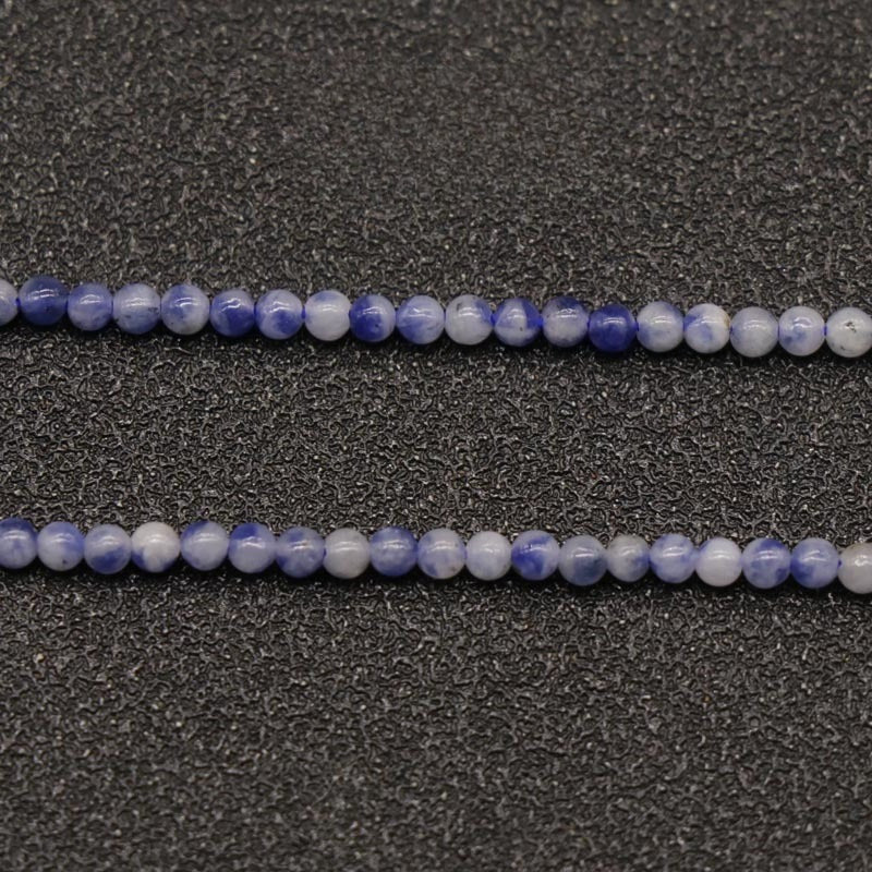 Natural Crystal Agate 2mm Round Beads