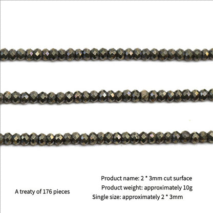 DIY Handmade Jewelry Accessories Material Pyrite Cut Flat Beads