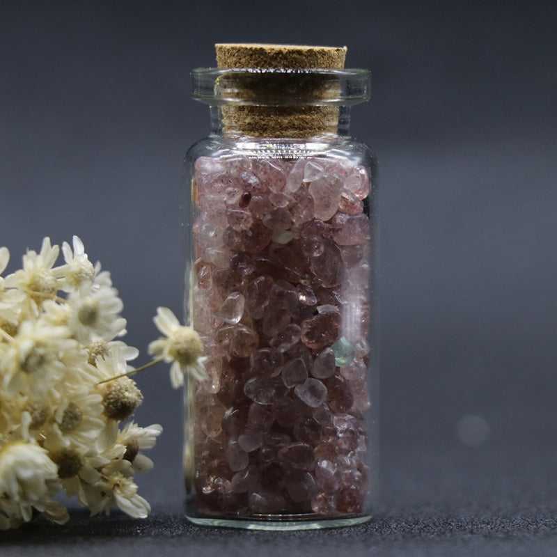 Jade Crystal Agate Gravel Wishing Bottle