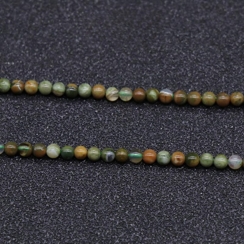 Natural Crystal Agate 2mm Round Beads