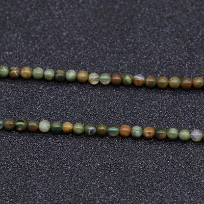 Natural Crystal Agate 2mm Round Beads