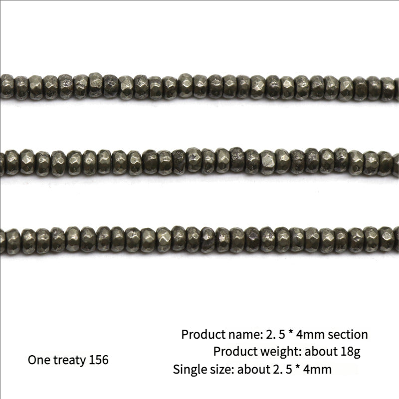DIY Handmade Jewelry Accessories Material Pyrite Cut Flat Beads