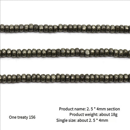 DIY Handmade Jewelry Accessories Material Pyrite Cut Flat Beads