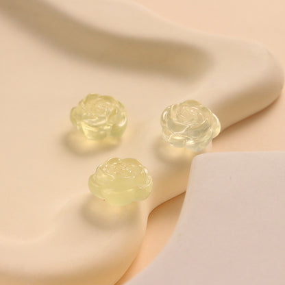 Lemon Citrine Rose Carving No Dyeing