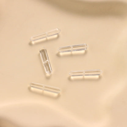 Double Pointed White Crystal Loose Beads Energy Stone Purification
