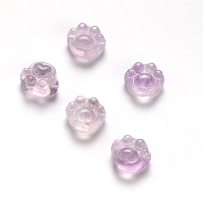 Natural Lavender Amethyst Cat Claw Carving Parts