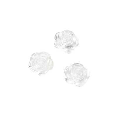 Pure Natural White Crystal Rose Shape No Dyeing