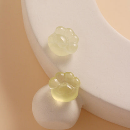 Lemon Citrine Bear Paw Loose Beads