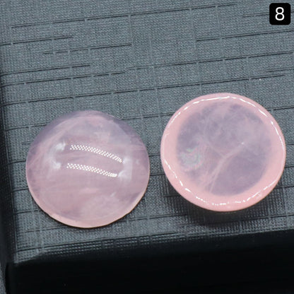 Round Ring Surface Natural Crystal Single Curved Surface Round Geometric