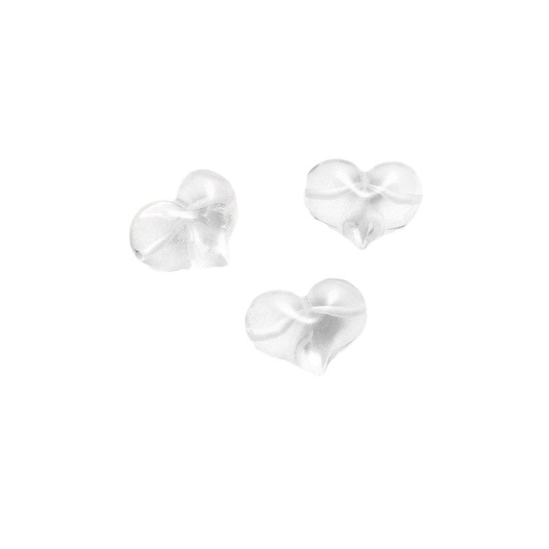 Pure Natural White Crystal Love Peach Shape Without Dyeing