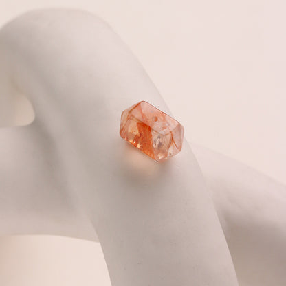 Natural Red Glue Flower Double Pointed Bucket Beads No Optimization Glue Flower Crystal
