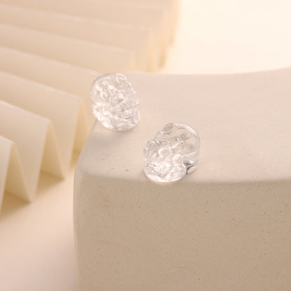 Natural White Crystal Pixiu Copper Coin Engraving Without Dyeing