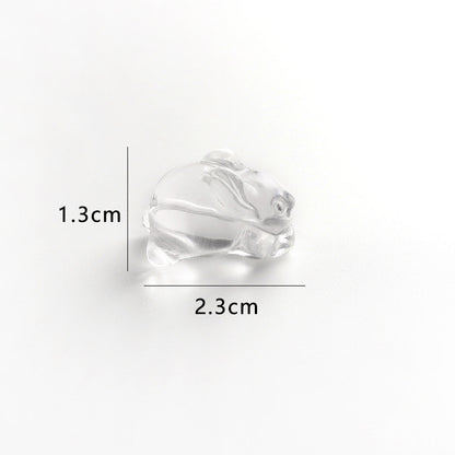 White Crystal Rabbit Carving No Dyeing