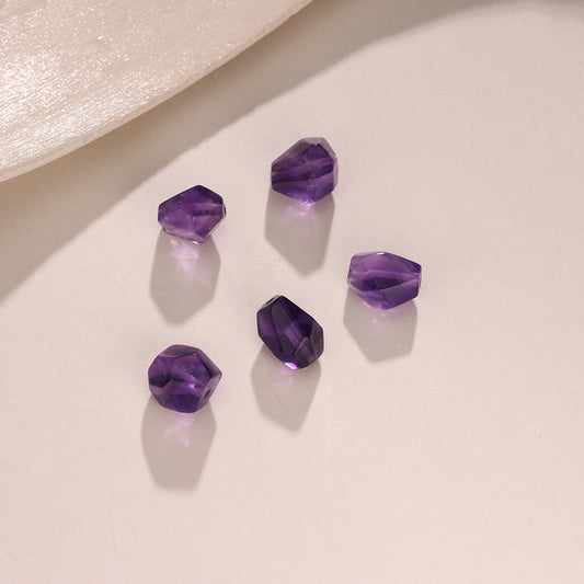 Natural Amethyst with Rough Stone Carvings