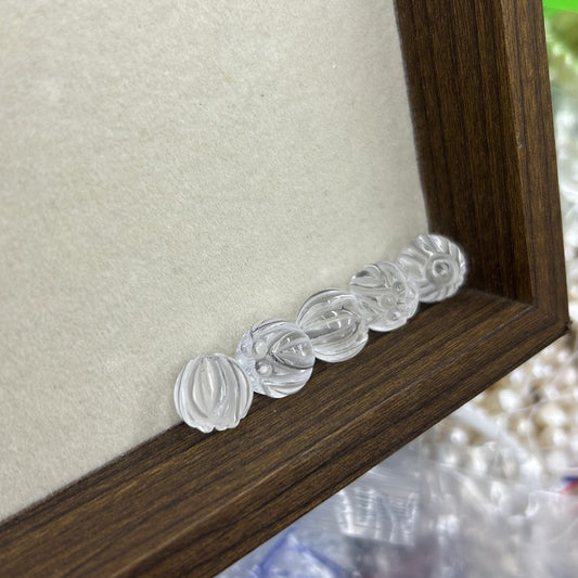 Pure Natural White Crystal Lotus Bead String Decoration