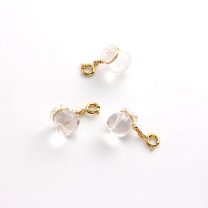 Natural White Crystal Money Bag Dripping Pendant Lucky No Dyeing Beads