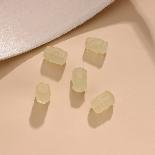 Natural Lemon Yellow Water Wafer Bucket Beads Loose Parts