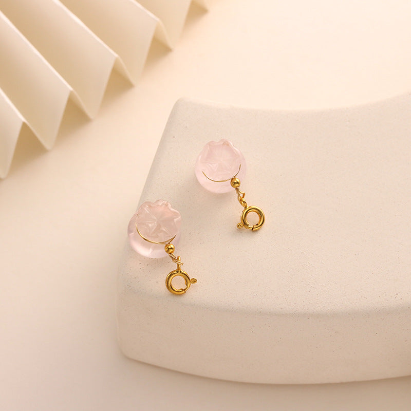 Pink Crystal Small Drip Money Bag Pendant