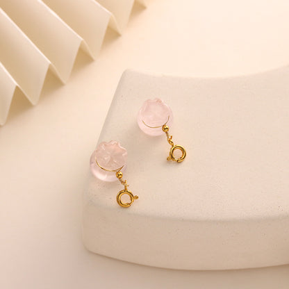 Pink Crystal Small Drip Money Bag Pendant