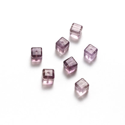 Natural Amethyst Sugar Cube No Dyeing DIY Bracelet Necklace Material