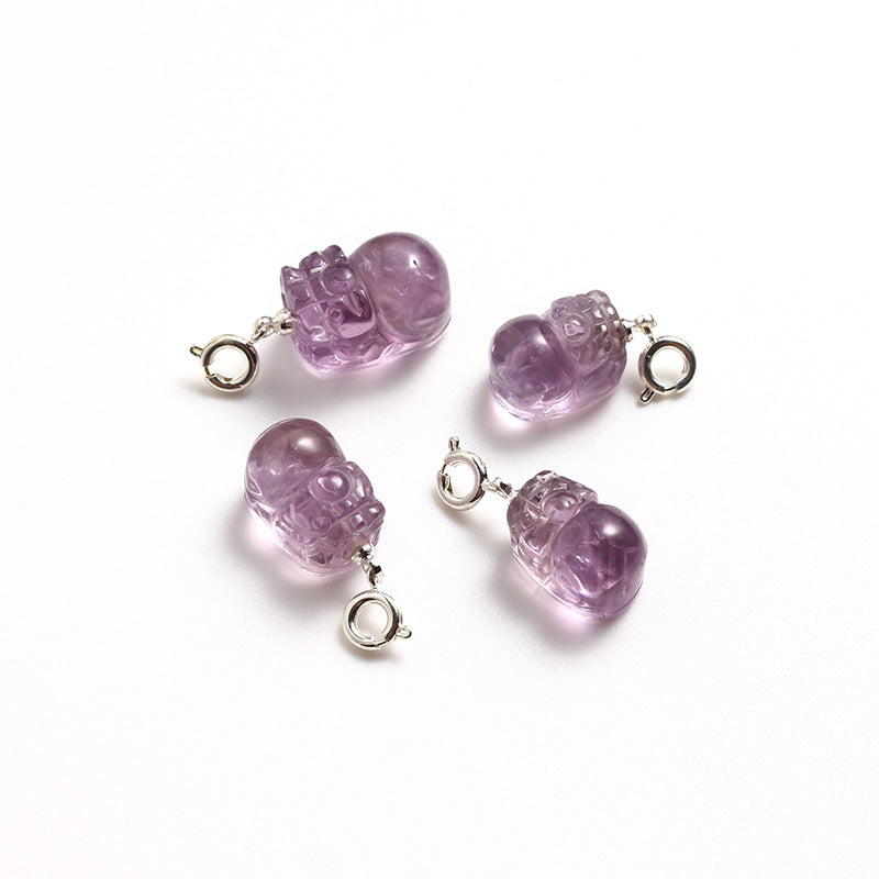 Natural Amethyst Pixiu Pendant Lucky