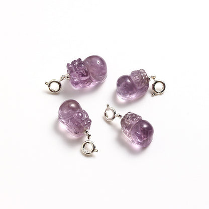 Natural Amethyst Pixiu Pendant Lucky