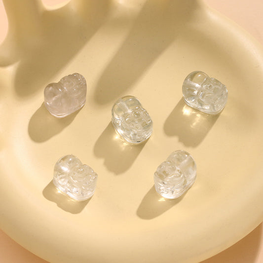 Natural Green Crystal Pixiu Loose Beads