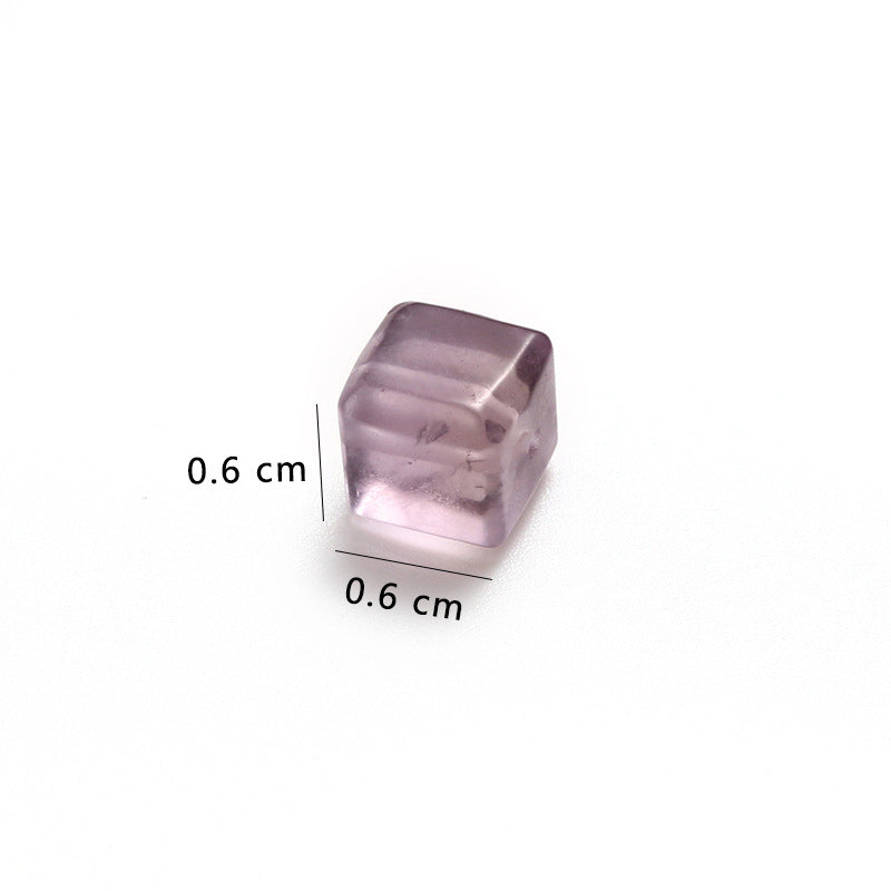 Natural Amethyst Sugar Cube No Dyeing DIY Bracelet Necklace Material