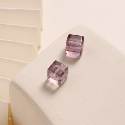 Natural Amethyst Sugar Cube No Dyeing DIY Bracelet Necklace Material