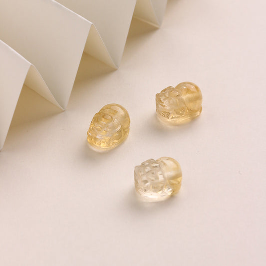 Natural Citrine Pixiu Bracelet Lucky Beads