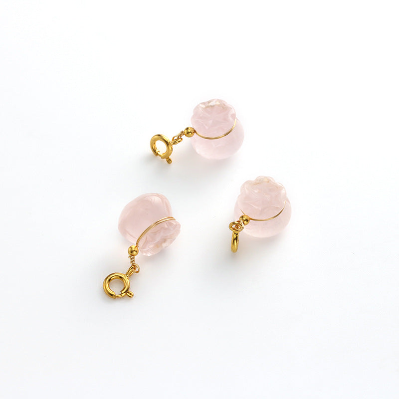 Pink Crystal Small Drip Money Bag Pendant