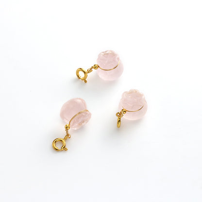 Pink Crystal Small Drip Money Bag Pendant