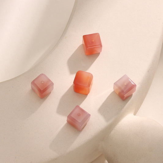 Yanyuan Agate Sugar Cube Loose Beads Pure Natural