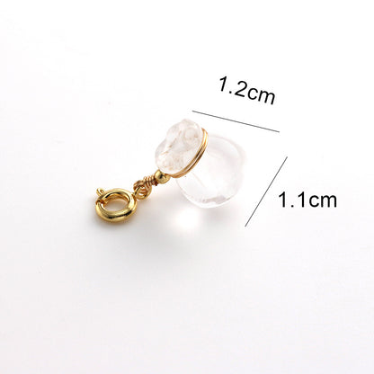 Natural White Crystal Money Bag Dripping Pendant Lucky No Dyeing Beads