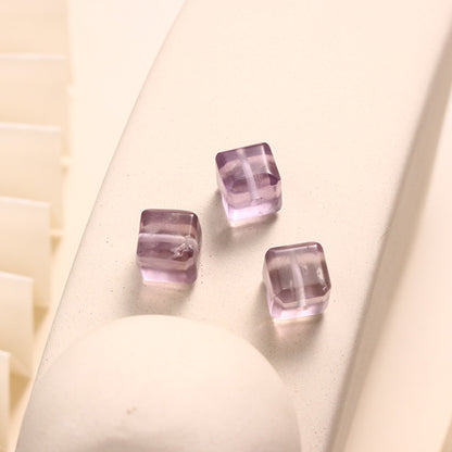 Natural Amethyst Sugar Cube No Dyeing DIY Bracelet Necklace Material