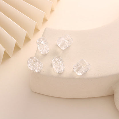 Natural White Crystal Pixiu Copper Coin Engraving Without Dyeing